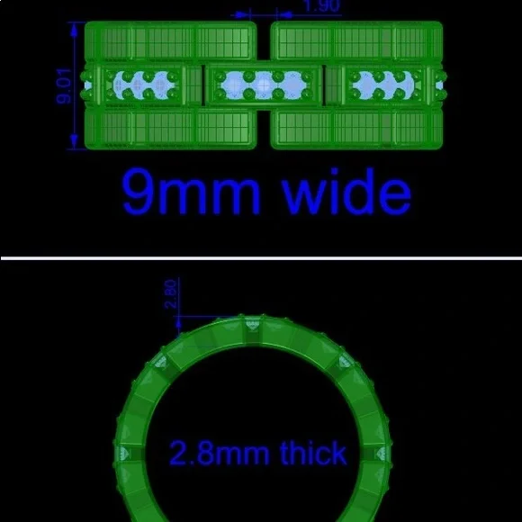 Men's Solid Silver Block Eternity Ring Stackable Cubic Zirconia - Picture 8 of 8